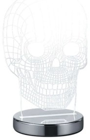 Φωτιστικό Επιτραπέζιο Skull R52461106  7W Led 12x14x21cm Chrome RL Lighting Metal,Acrylic