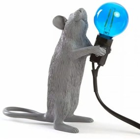 Επιτραπέζιο Φωτιστικό Mouse 14938 6x13,3x14,5cm Grey Seletti Polyresin
