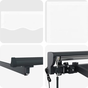 vidaXL Ηλεκτρικό Αναδιπλούμενο Σκίαστρο Λευκό 2,5 x 2 m