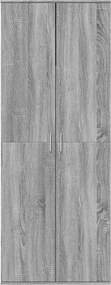 vidaXL Ντουλάπι Γκρι Sonoma 70x35x180 εκ. από Επεξεργασμένο Ξύλο