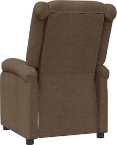 vidaXL Πολυθρόνα Μασάζ Καφέ Υφασμάτινη