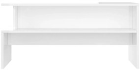 vidaXL Τραπεζάκι Σαλονιού Γυαλ. Λευκό 90x55x42,5 εκ. Επεξεργ. Ξύλο