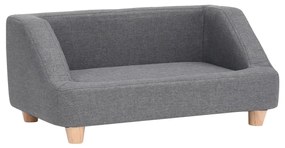 vidaXL Καναπές - Κρεβάτι Σκύλου Γκρι 95 x 63 x 39 εκ. Λινό Ύφασμα