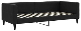vidaXL Καναπές Κρεβάτι Μαύρος 90 x 200 εκ. Υφασμάτινος