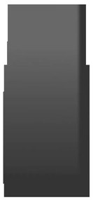 vidaXL Βοηθητικό Ντουλάπι Γυαλ. Μαύρο 60 x 26 x 60 εκ. από Μοριοσανίδα