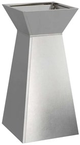 vidaXL Γλάστρα Πυλώνας 2 pcs Ασημί 35 x 35 x 73 εκ. Ατσάλι