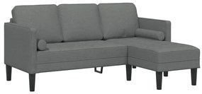 vidaXL Σετ Καναπέ 2 pcs Σκούρο γκρι 173 x 131 x 67 εκ ύφασμα