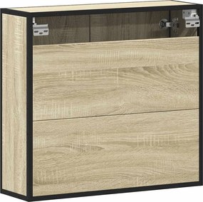 vidaXL Ντουλάπι Καθρέφτη Μπάνιου Sonoma Δρυς 65 x 20 x 60 εκ. από Τεχνητό Ξύλο