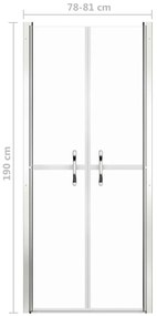 vidaXL Πόρτα Ντουζιέρας Διαφανής 81 x 190 εκ. από ESG