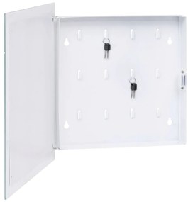 vidaXL Κλειδοθήκη με Μαγνητικό Πίνακα Μαύρη 35 x 35 x 4 εκ.