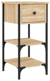 vidaXL Κομοδίνο Sonoma Δρυς 34 x 36 x 70 εκ. από Επεξεργασμένο Ξύλο