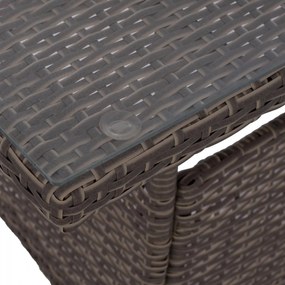 Τραπέζι Military μεταλλικό Rattan γκρι 120x70x75Υ εκ. 120x70x75 εκ.