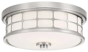 Πλαφονιέρα Φωτιστικό Μπάνιου 2xE27 IP44 Guardian Elstead Lighting-QZ-GUARDIAN-F-BN-Νίκελ Ματ QZ-GUARDIAN-F-BN