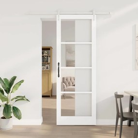 vidaXL Ολισθητή Πόρτα Λευκό 83 x 232 εκ. Ξύλο και μέταλλο