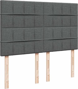 vidaXL Κρεβάτι Boxspring με Στρώμα Σκούρο Γκρι 160x200 εκ Υφασμάτινο