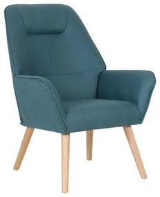 Πολυθρόνα Nattaly Blue K/D Ε7140,1 76x74x101cm Wood, Fabric