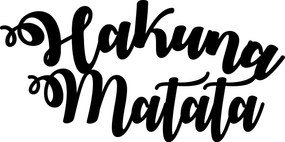 Decorative Metal Wall Accessory Hakuna Matata Black