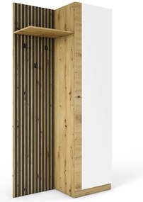 AURORA-2  Έπιπλο Εισόδου Artizan Oak/Ανθρακί Μ100xΠ40xΥ189.5