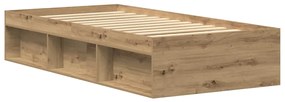 vidaXL Πλαίσιο κρεβατιού χωρίς στρώμα 75x190 εκ. Επεξεργασμένο Ξύλο