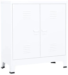 vidaXL Αρχειοθήκη Βιομηχανικού Στιλ Λευκή 90 x 40 x 100 εκ. Ατσάλινη
