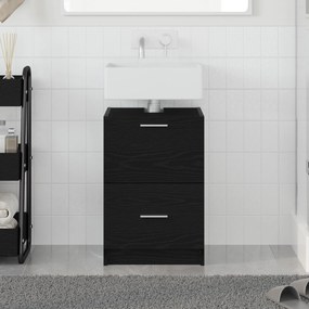 vidaXL Ντουλάπι Νιπτήρα Μαύρης Δρυός 40x37x59 εκ. Μηχανισμένο Ξύλο