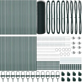 vidaXL Στύλος Περιφράξεων Πράσινο 100 x 0,5 m (13 mm πλέγμα)