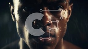 Intra Συλλεκτικό Ξύλινο Παζλ Plywood 4mm - Κοντινό πλάνο μιας έντονης ανδρικής έκφρασης Σε Ξύλινο Κουτί - Διαστάσεις Puzzle: 10x10 cm – 25 κομμάτια