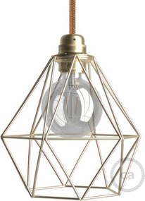 Μεταλλικό Πλαίσιο Διαμάντι Ε27 Χρυσό