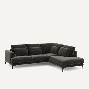 Γωνιακός καναπές δεξιός από βελούδινο chenille, Marsile