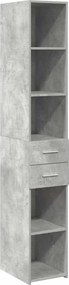 vidaXL Ντουλάπι Αποθήκευσης Στενό Γκρι 30x42,5x225 εκ. Επεξεργ. Ξύλο