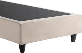 Κρεβάτι μονό Punto pakoworld κρεμ βελούδο 90x200εκ