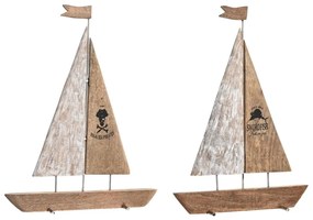 Διακοσμητική Φιγούρα DKD Home Decor 36,5 x 10 x 54 cm 37,5 x 10 x 48 cm Καφέ (x2)