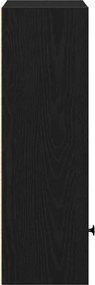 vidaXL Βιβλιοθήκη Μαύρη Δρυς 31x24x77 cm Κατασκευασμένο ξύλο