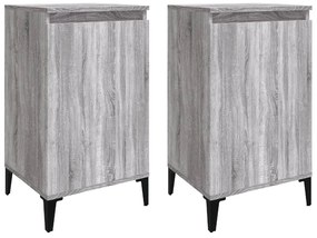 vidaXL Κομοδίνα 2 τεμ. Γκρι Sonoma 40x35x70 εκ. από Επεξεργασμένο Ξύλο