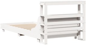 vidaXL Σκελετός Κρεβ. Χωρίς Στρώμα Λευκό 75x190 εκ Μασίφ Πεύκο