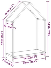 Ράφι για καυσόξυλα Μαύρο 60x25x90 εκ. Ατσάλι ψυχρής έλασης - Μαύρο