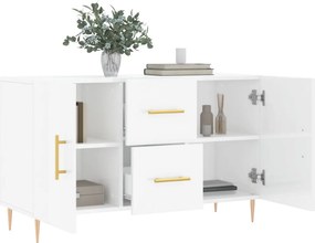 vidaXL Ντουλάπι Γυαλιστερό Λευκό 100 x 36 x60 εκ. Επεξεργασμένο Ξύλο