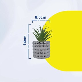 Τεχνητό Φυτό σε Μοντέρνο Κεραμικό Γλαστράκι 8.5x14cm