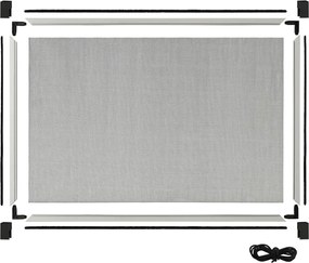 vidaXL Σήτα Παραθύρου Επεκτεινόμενη Λευκή (100-193) x 75 εκ.