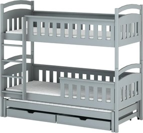 HARRIET 90x200 grey bunk bed Lano Furniture