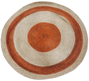 Χαλί Γιούτας 00.02.23154 Natural-Terracotta 120X120cm Round