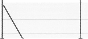 vidaXL Στύλος Περιφράξεων Γκρι 10 x 0,8 μ (Πλέγμα 13 χιλ.)