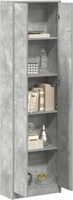 vidaXL Ντουλάπι Σκυρόδεμα Γκρι 55 x 25 x 189 εκ. Επεξεργασμένο ξύλο