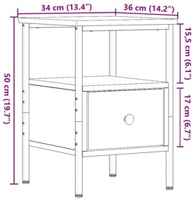 ΚΟΜΟΔΙΝΑ 2 ΤΕΜ. ΌΨΗ ΠΑΛΑΙΟΥ ΞΥΛΟΥ 34X36X50 ΕΚ. ΑΠΟ ΕΠΕΞ. ΞΥΛΟ 857263