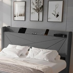 Επενδυμένο κρεβάτι Ambrey-Gkri