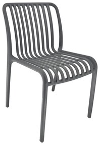 MODA-Ν Καρέκλα Στοιβαζόμενη PP, Απόχρωση Γκρι 51x57x78cm