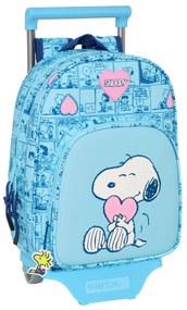 Σχολική Τσάντα με Ρόδες Snoopy Love Μπλε 26 x 11 x 67 cm 26 x 34 x 11 cm