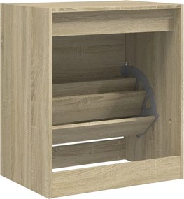 vidaXL Παπουτσοθήκη Sonoma Δρυς 60x42x69 εκ. από Επεξεργασμένο Ξύλο