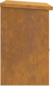 vidaXL Θυρίδα Πακέτων με αποθήκευση Σκ rusty 47,5 x 38 x 59 εκ.