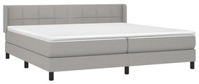 ΚΡΕΒΑΤΙ BOXSPRING ΜΕ ΣΤΡΩΜΑ ΑΝΟΙΧΤΟ ΓΚΡΙ 200X200 ΕΚ. ΥΦΑΣΜΑΤΙΝΟ 3129737